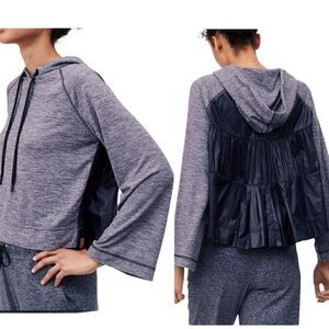 Lou & Grey- Women’s Grey Form Anytime Mix Up Hoodie Oversized, Size Large